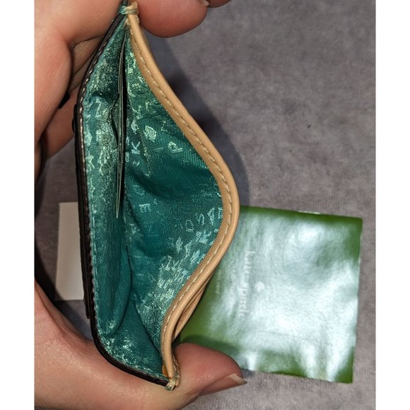 Kate Spade Teal And Tan Card Holder - Picture 3 of 5